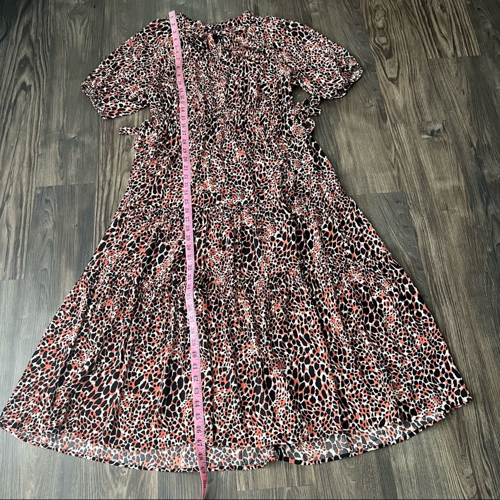 Scoop Animal Print Max Dress with Waist Ties - Picture 12 of 14